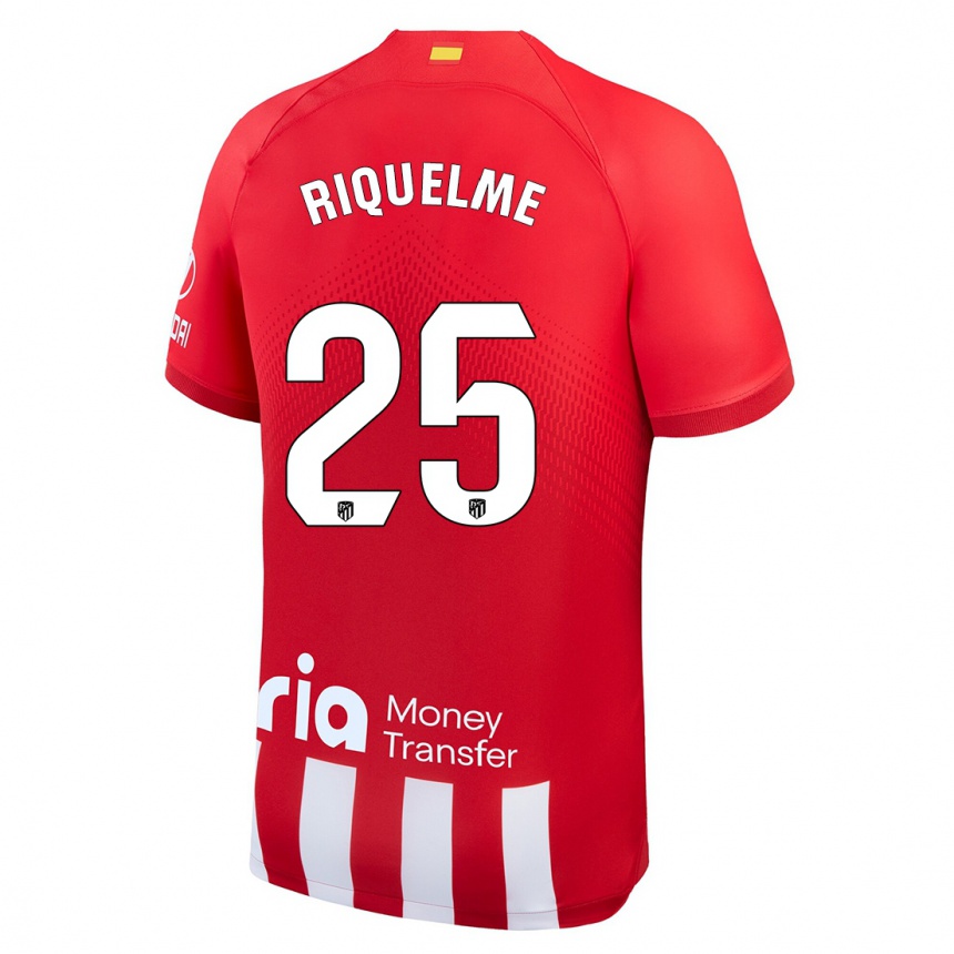 Niño Fútbol Camiseta Rodrigo Riquelme #25 Rojo Blanco 1ª Equipación 2023/24 México