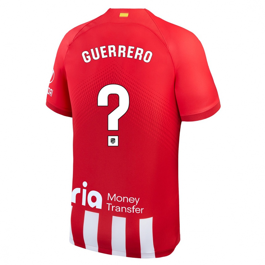 Niño Fútbol Camiseta Sergio Guerrero #0 Rojo Blanco 1ª Equipación 2023/24 México