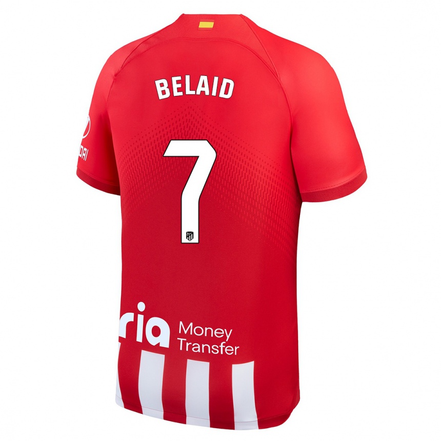 Niño Fútbol Camiseta Rayane Belaid #7 Rojo Blanco 1ª Equipación 2023/24 México