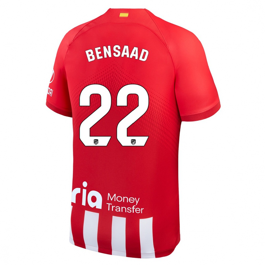 Niño Fútbol Camiseta Adnane Bensaad #22 Rojo Blanco 1ª Equipación 2023/24 México