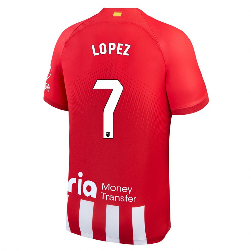 Niño Fútbol Camiseta Maitane Lopez #7 Rojo Blanco 1ª Equipación 2023/24 México