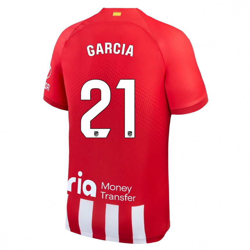 Niño Fútbol Camiseta Sheila Garcia #21 Rojo Blanco 1ª Equipación 2023/24 México