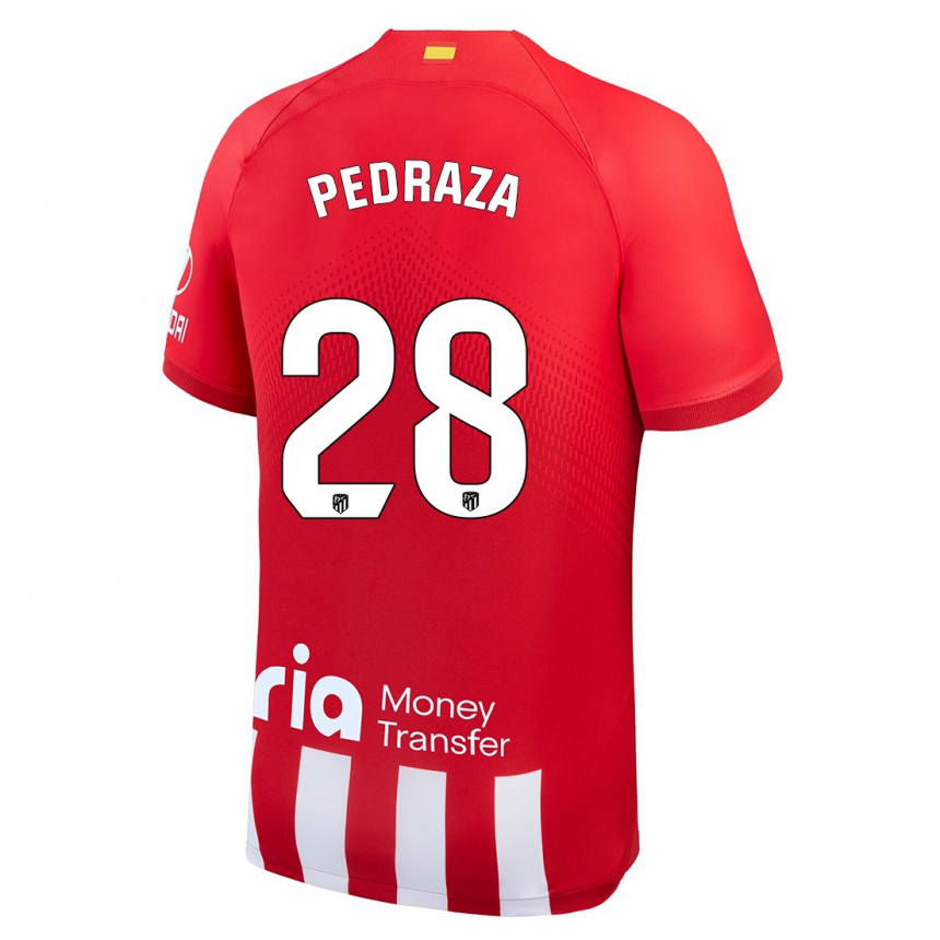 Niño Fútbol Camiseta Alfredo Pedraza #28 Rojo Blanco 1ª Equipación 2023/24 México