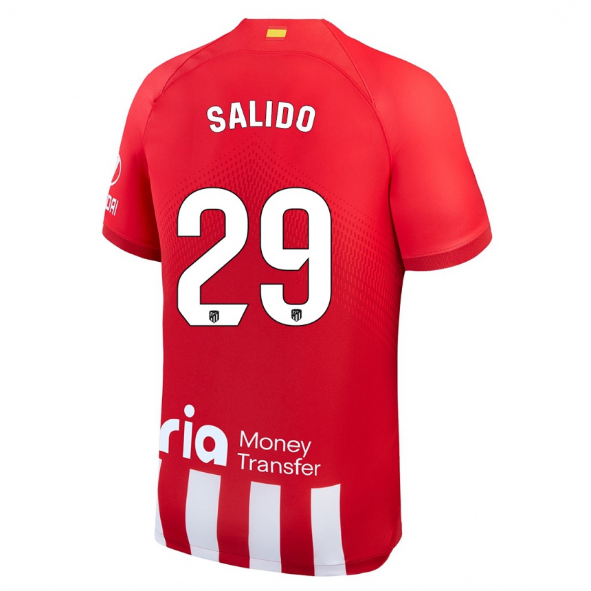 Niño Fútbol Camiseta Alberto Salido #29 Rojo Blanco 1ª Equipación 2023/24 México