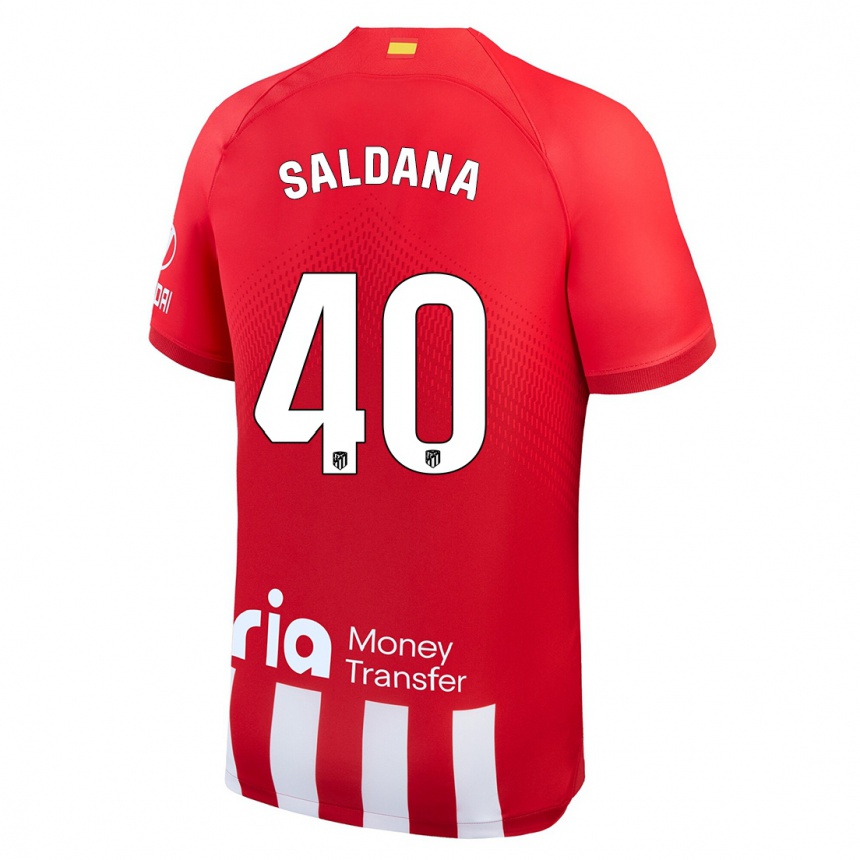 Niño Fútbol Camiseta Jose Saldana #40 Rojo Blanco 1ª Equipación 2023/24 México