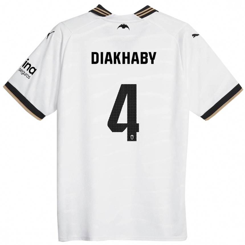 Niño Fútbol Camiseta Mouctar Diakhaby #4 Blanco 1ª Equipación 2023/24 México