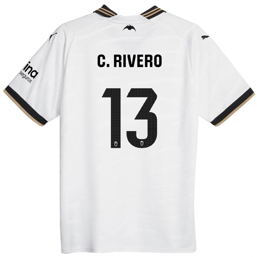 Niño Fútbol Camiseta Cristian Rivero #13 Blanco 1ª Equipación 2023/24 México