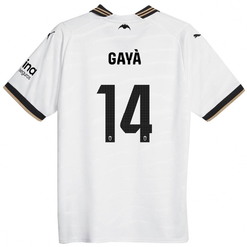 Niño Fútbol Camiseta José Gayà #14 Blanco 1ª Equipación 2023/24 México