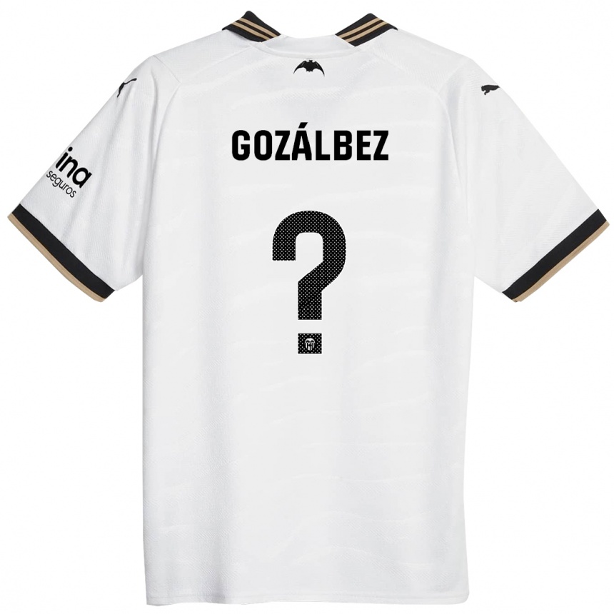 Niño Fútbol Camiseta Pablo Gozálbez #0 Blanco 1ª Equipación 2023/24 México