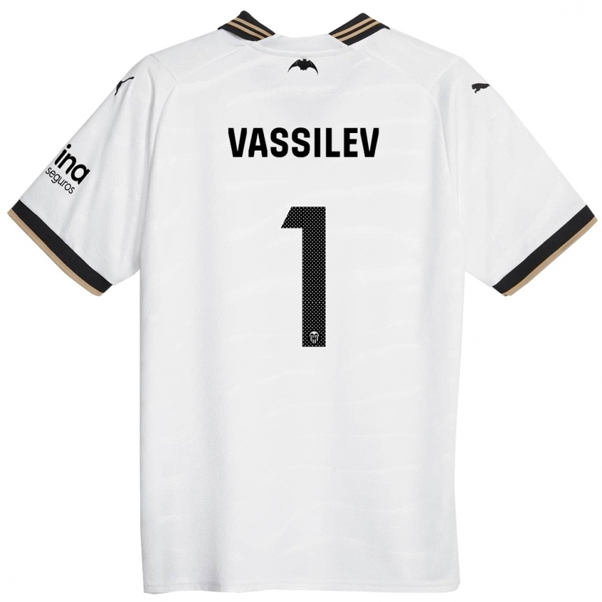Niño Fútbol Camiseta David Vassilev #1 Blanco 1ª Equipación 2023/24 México