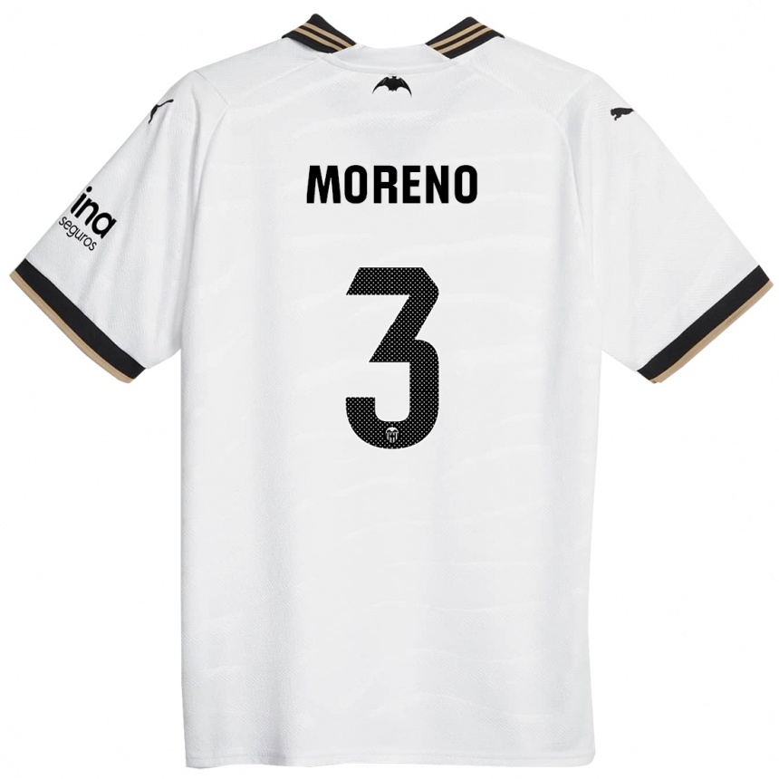 Niño Fútbol Camiseta Diego Moreno #3 Blanco 1ª Equipación 2023/24 México