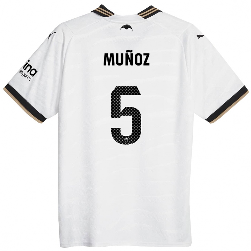 Niño Fútbol Camiseta Iván Muñoz #5 Blanco 1ª Equipación 2023/24 México