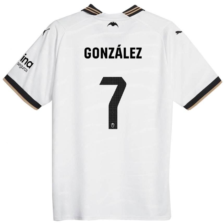 Niño Fútbol Camiseta Hugo González #7 Blanco 1ª Equipación 2023/24 México