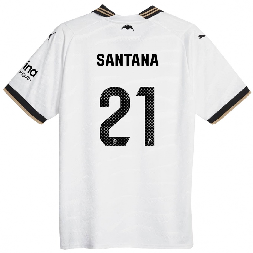 Niño Fútbol Camiseta Ismael Santana #21 Blanco 1ª Equipación 2023/24 México