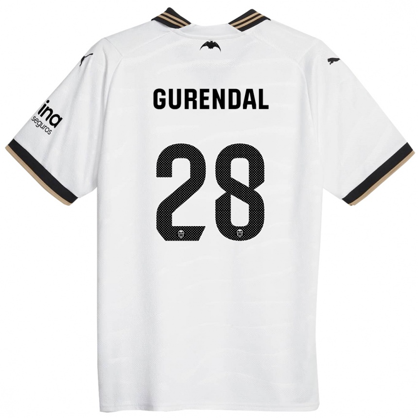 Niño Fútbol Camiseta Alexander Gurendal #28 Blanco 1ª Equipación 2023/24 México