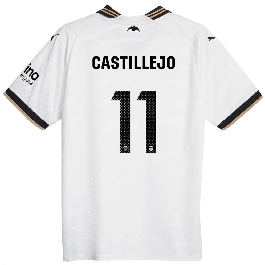 Niño Fútbol Camiseta Samu Castillejo #11 Blanco 1ª Equipación 2023/24 México