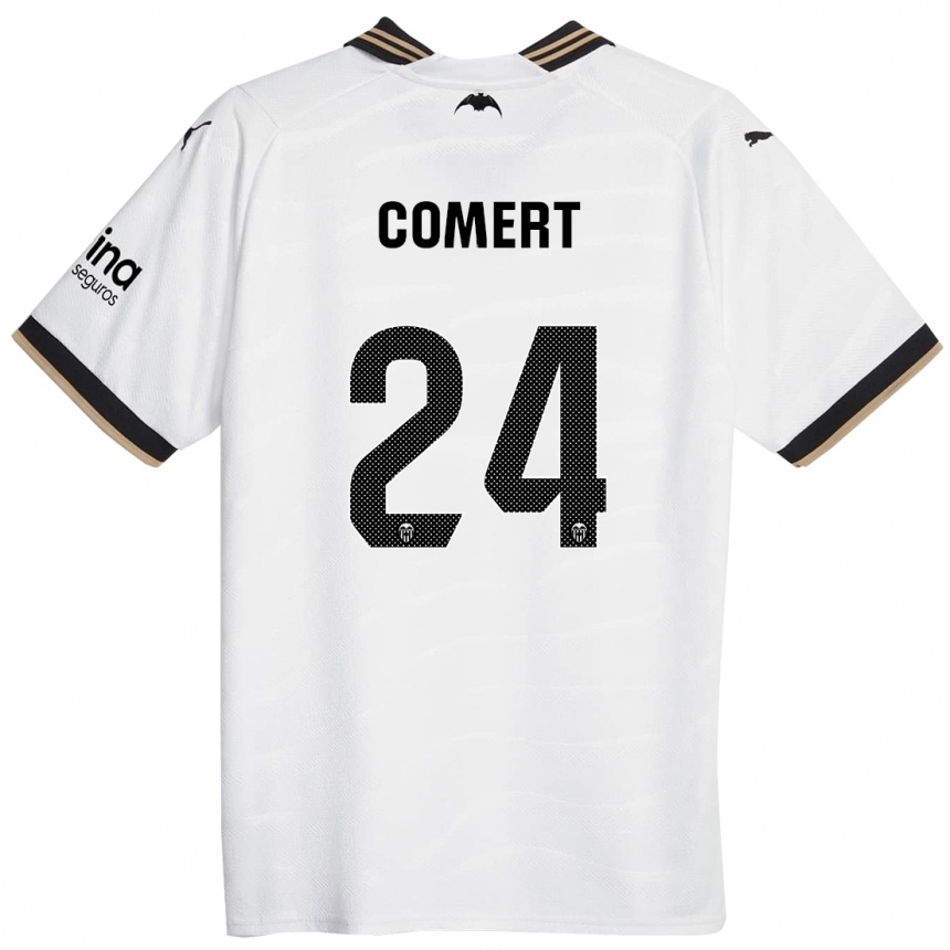 Niño Fútbol Camiseta Eray Comert #24 Blanco 1ª Equipación 2023/24 México