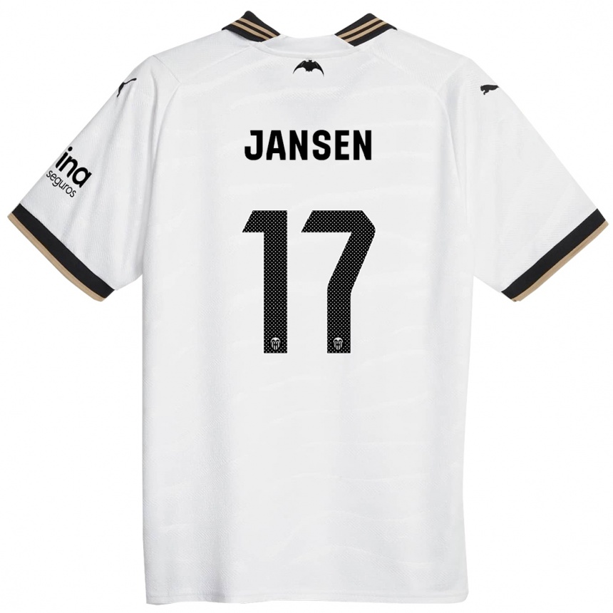 Niño Fútbol Camiseta Ellen Jansen #17 Blanco 1ª Equipación 2023/24 México