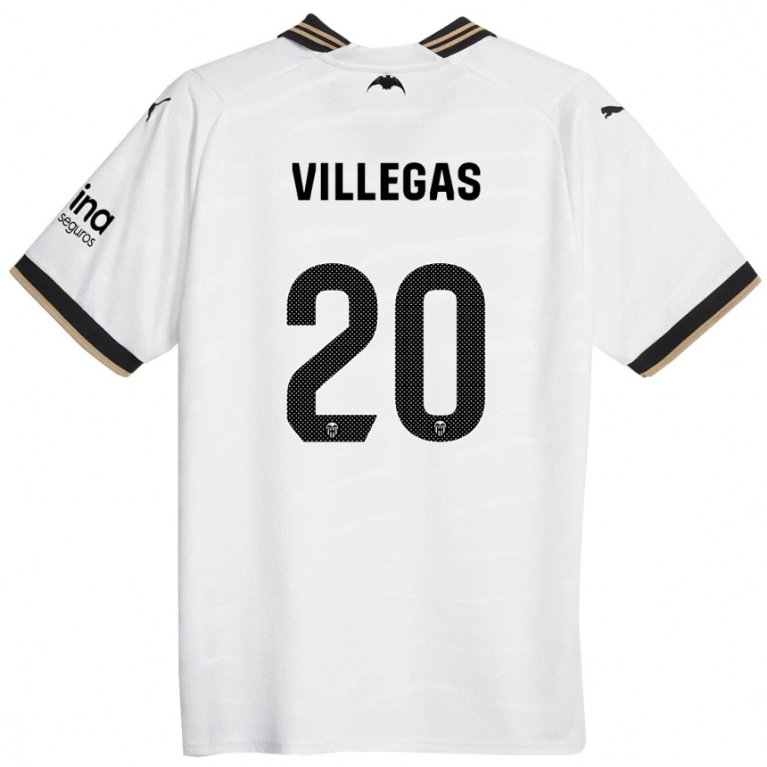 Niño Fútbol Camiseta Noelia Villegas #20 Blanco 1ª Equipación 2023/24 México