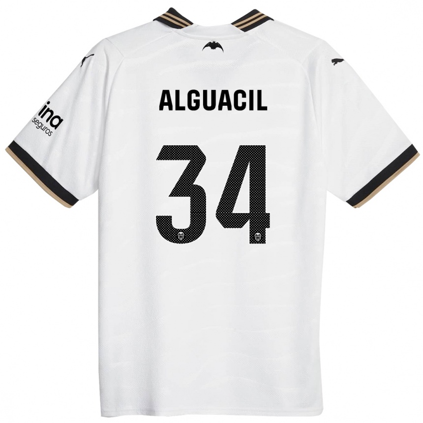 Niño Fútbol Camiseta Ainhoa Alguacil #34 Blanco 1ª Equipación 2023/24 México