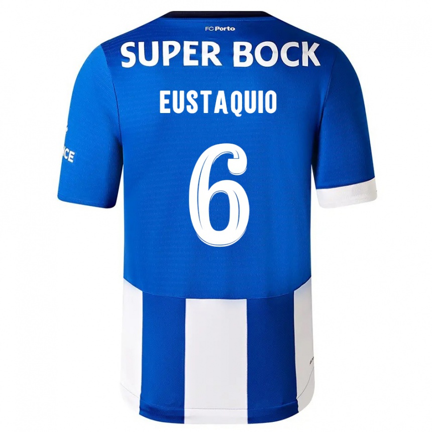 Niño Fútbol Camiseta Stephen Eustaquio #6 Azul Blanco 1ª Equipación 2023/24 México