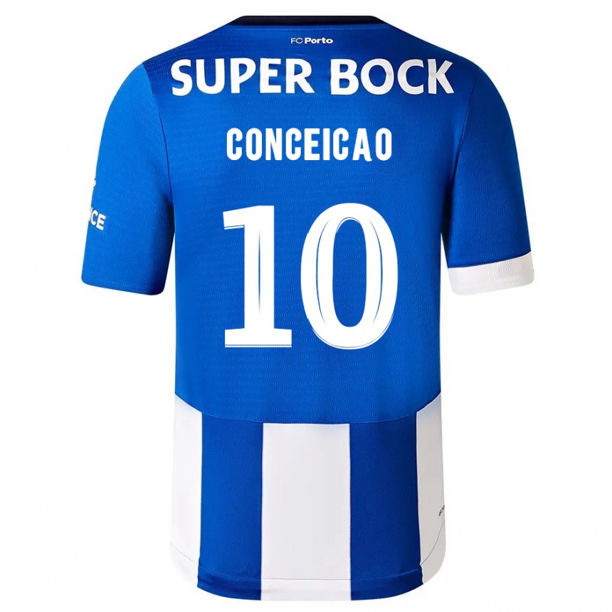 Niño Fútbol Camiseta Francisco Conceicao #10 Azul Blanco 1ª Equipación 2023/24 México