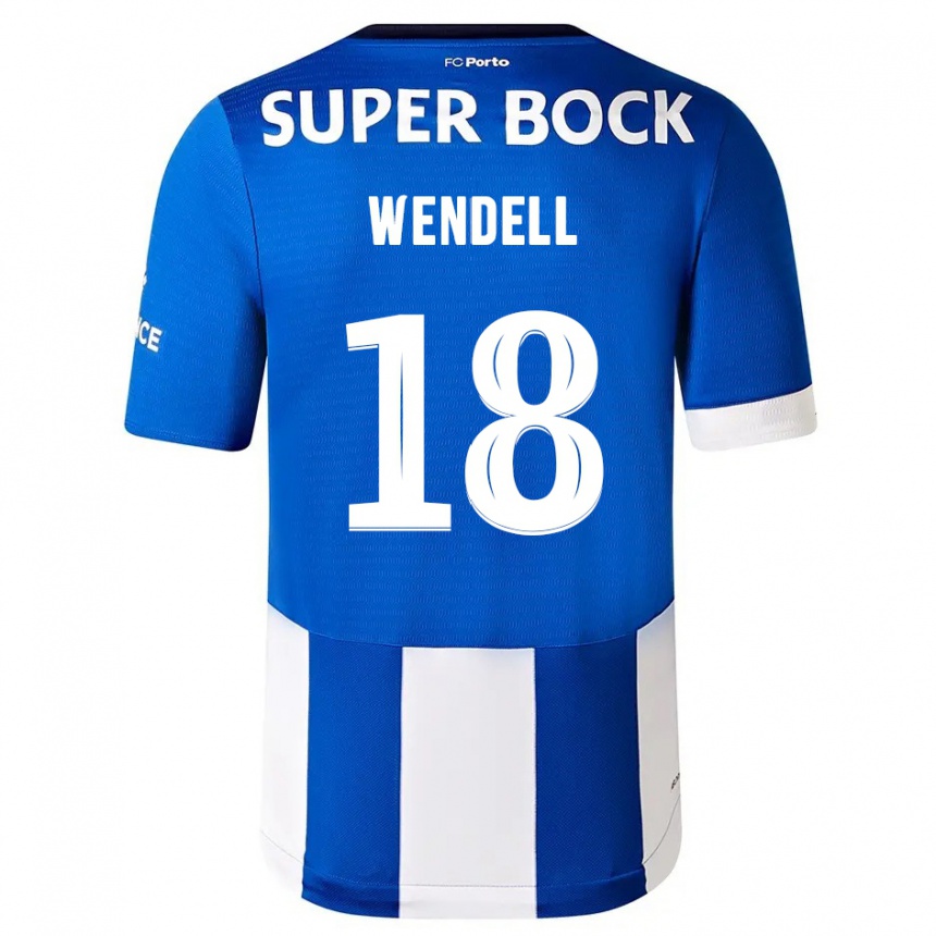Niño Fútbol Camiseta Wendell #18 Azul Blanco 1ª Equipación 2023/24 México