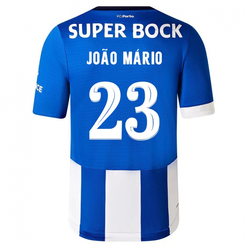 Niño Fútbol Camiseta Joao Mario #23 Azul Blanco 1ª Equipación 2023/24 México