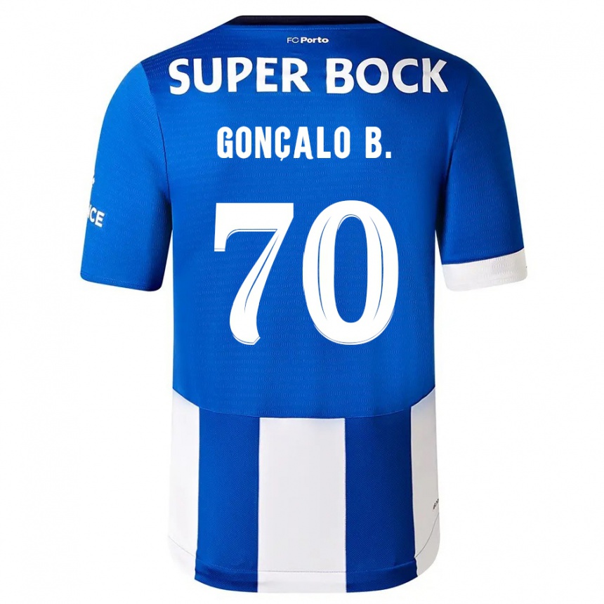 Niño Fútbol Camiseta Goncalo Borges #70 Azul Blanco 1ª Equipación 2023/24 México