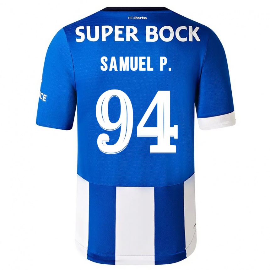 Niño Fútbol Camiseta Samuel #94 Azul Blanco 1ª Equipación 2023/24 México