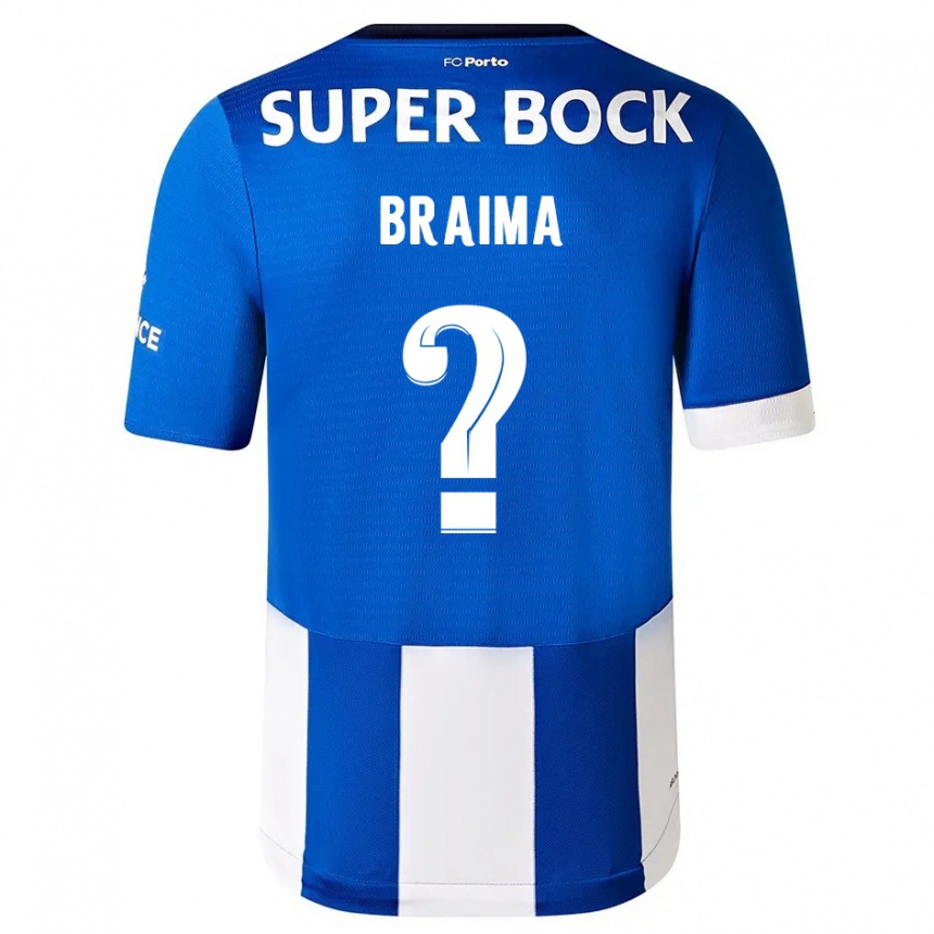 Niño Fútbol Camiseta Braima #0 Azul Blanco 1ª Equipación 2023/24 México