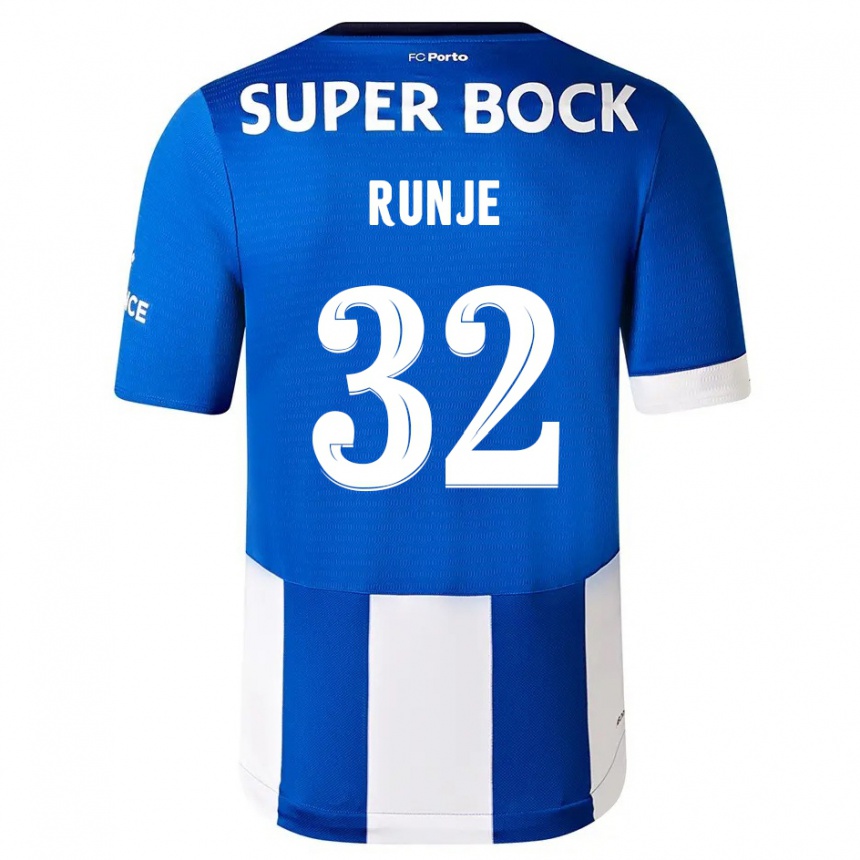 Niño Fútbol Camiseta Roko Runje #32 Azul Blanco 1ª Equipación 2023/24 México