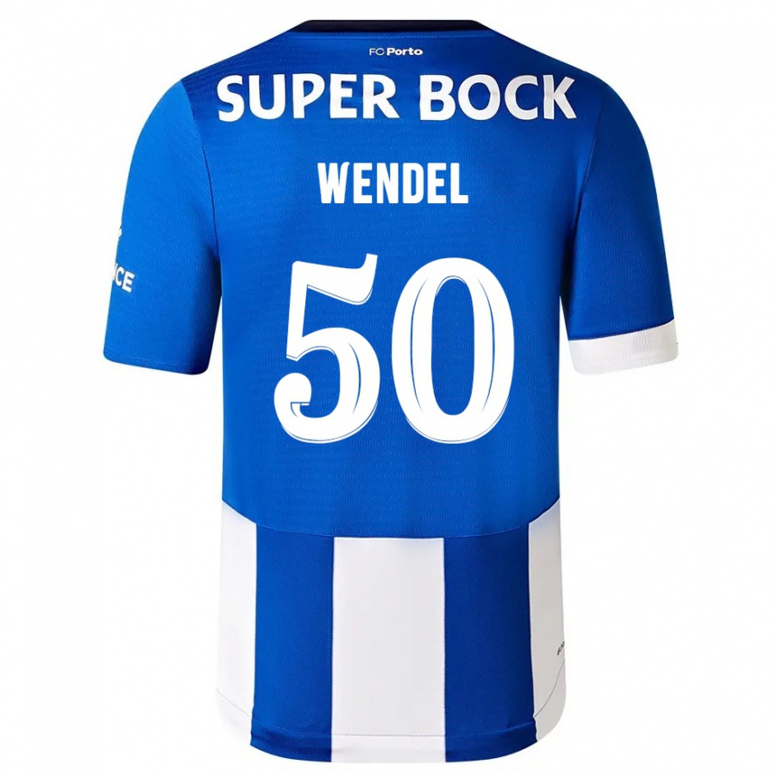 Niño Fútbol Camiseta Wendel #50 Azul Blanco 1ª Equipación 2023/24 México