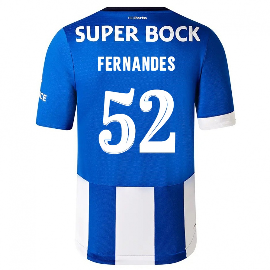 Niño Fútbol Camiseta Martim Fernandes #52 Azul Blanco 1ª Equipación 2023/24 México