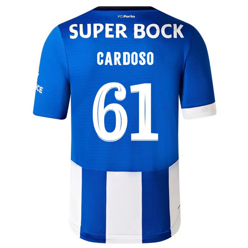 Niño Fútbol Camiseta Ivan Cardoso #61 Azul Blanco 1ª Equipación 2023/24 México