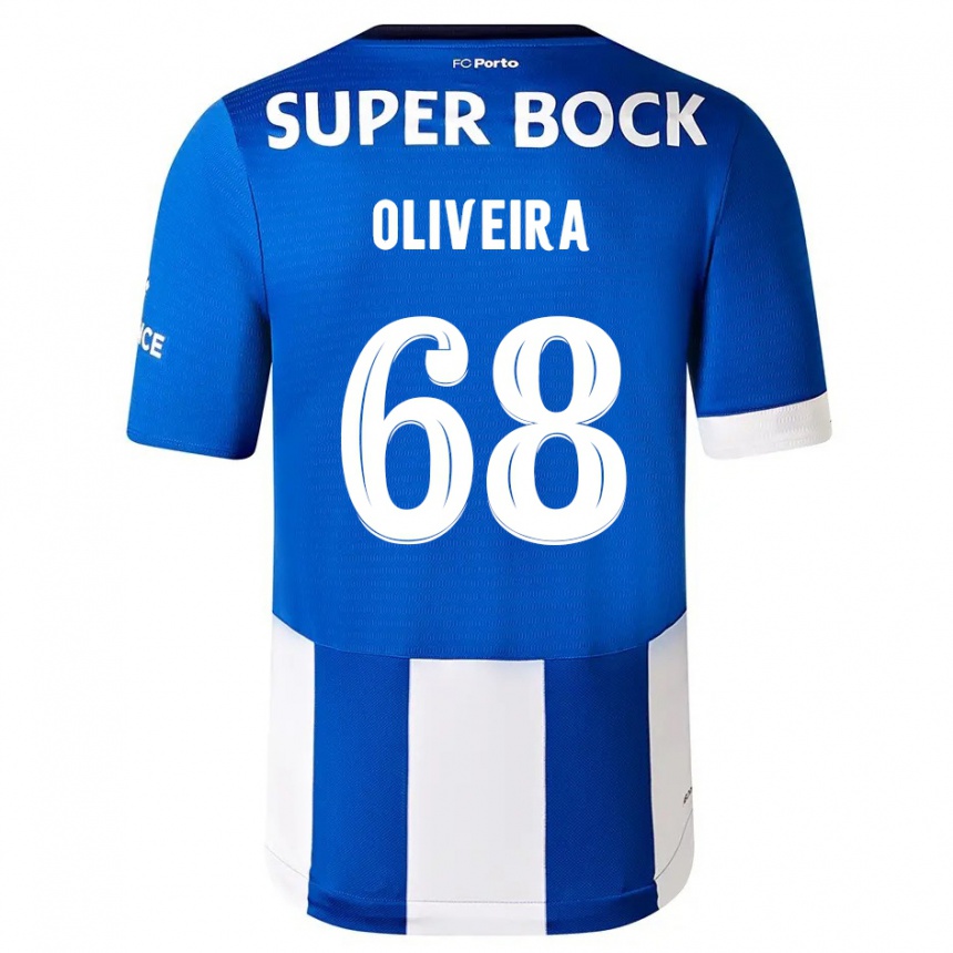 Niño Fútbol Camiseta André Oliveira #68 Azul Blanco 1ª Equipación 2023/24 México