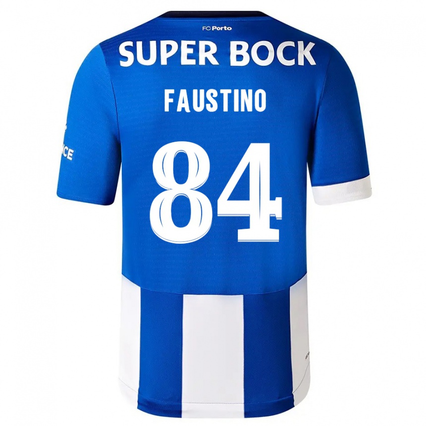 Niño Fútbol Camiseta Levi Faustino #84 Azul Blanco 1ª Equipación 2023/24 México