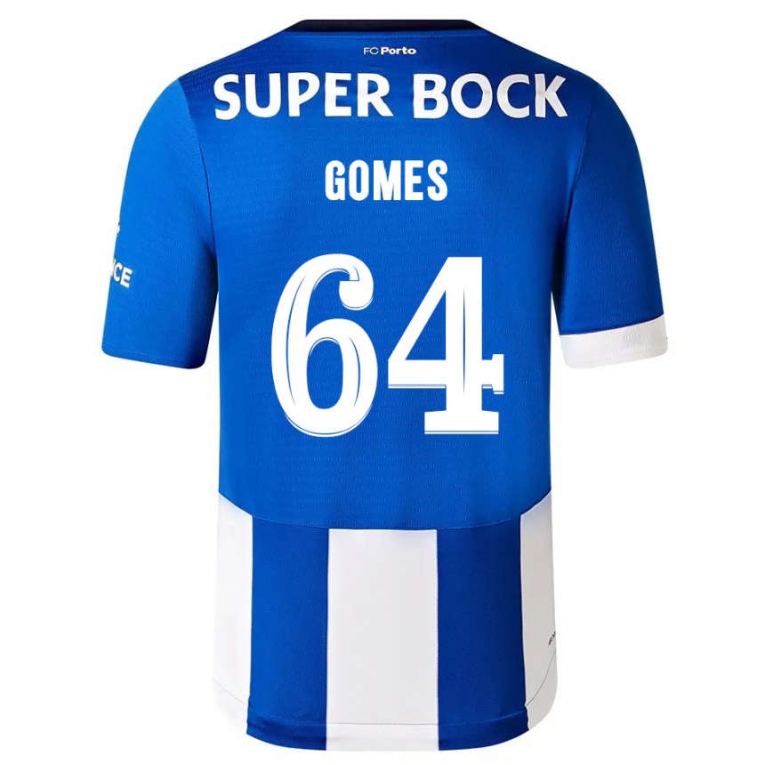 Niño Fútbol Camiseta Luís Gomes #64 Azul Blanco 1ª Equipación 2023/24 México