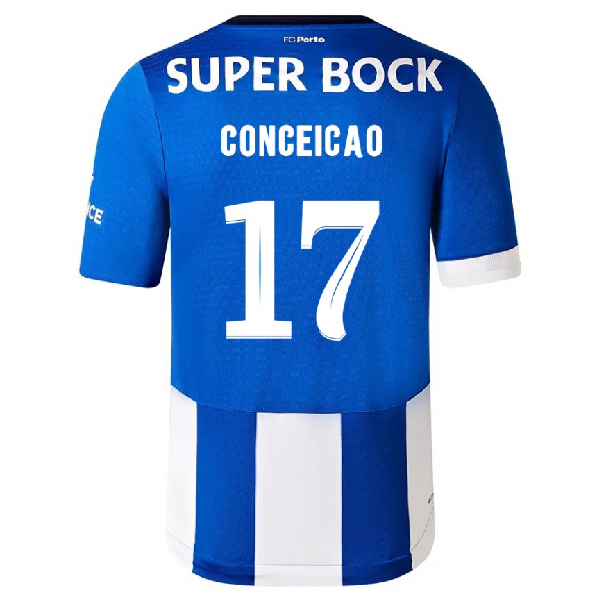 Niño Fútbol Camiseta Rodrigo Conceicao #17 Azul Blanco 1ª Equipación 2023/24 México