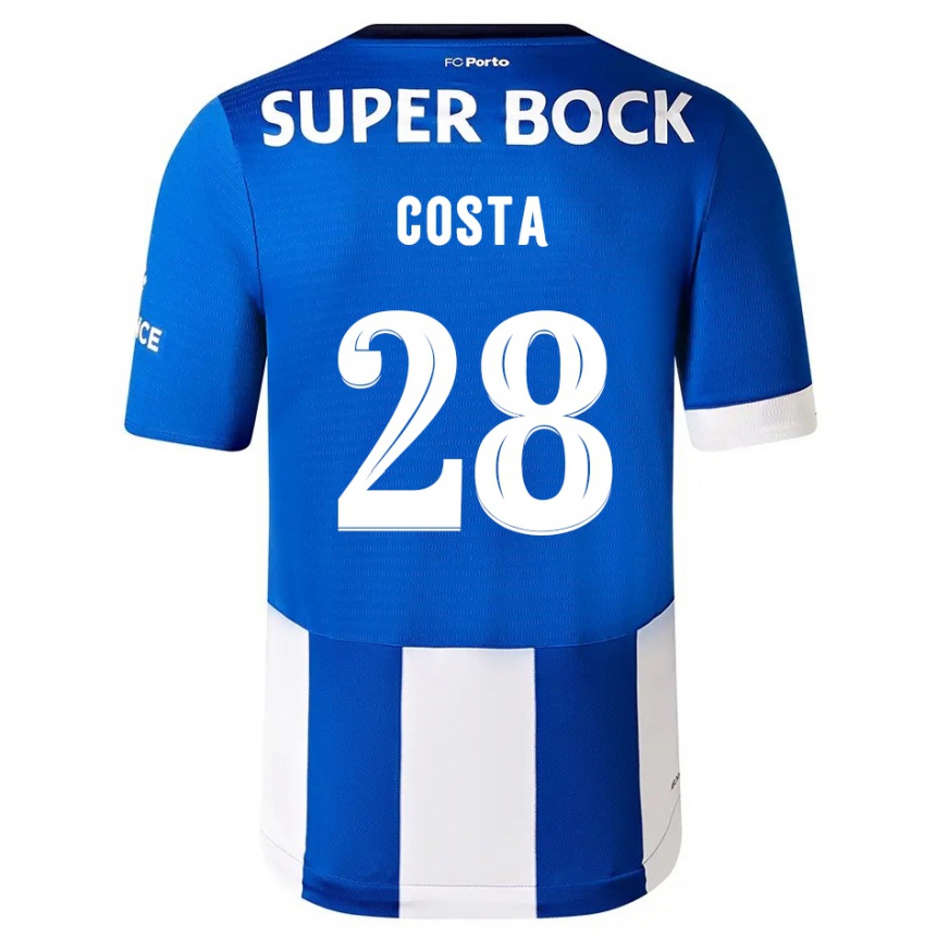 Niño Fútbol Camiseta Bruno Costa #28 Azul Blanco 1ª Equipación 2023/24 México