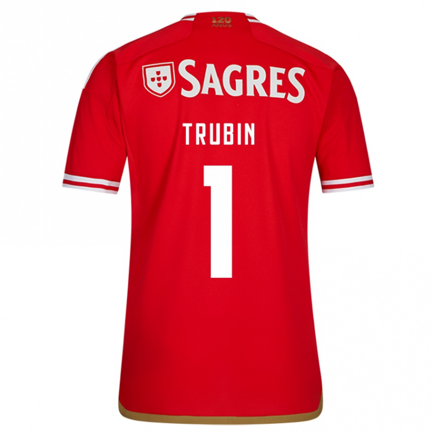 Niño Fútbol Camiseta Anatoliy Trubin #1 Rojo 1ª Equipación 2023/24 México