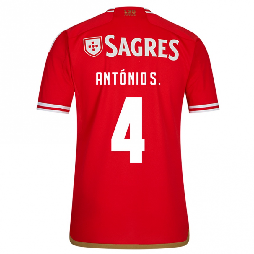 Niño Fútbol Camiseta António Silva #4 Rojo 1ª Equipación 2023/24 México