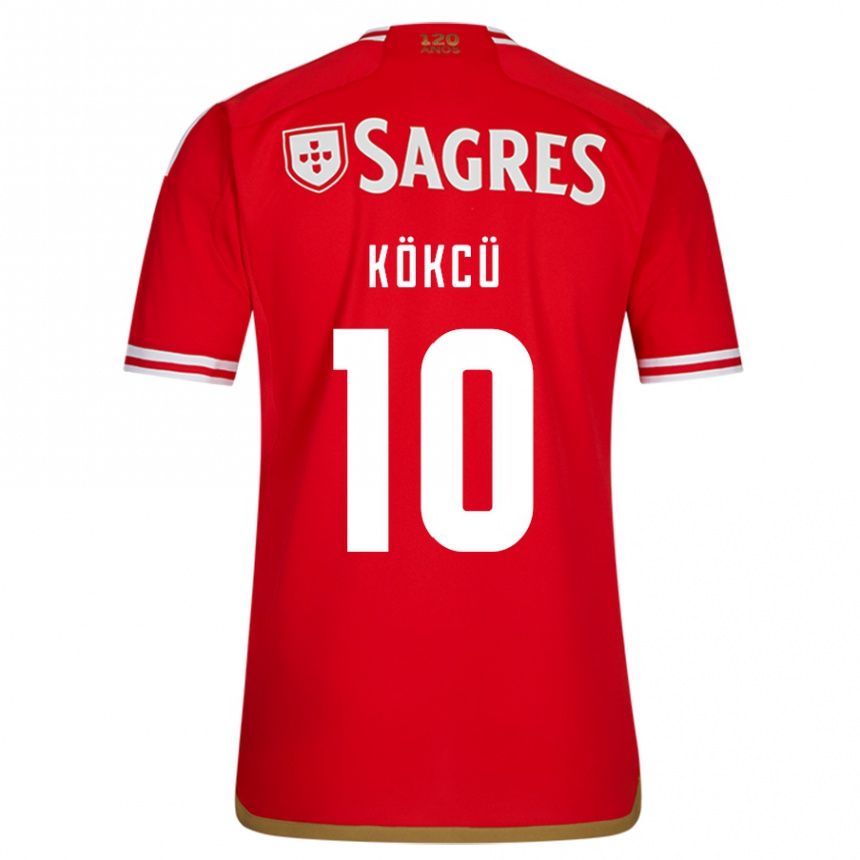 Niño Fútbol Camiseta Orkun Kökcü #10 Rojo 1ª Equipación 2023/24 México