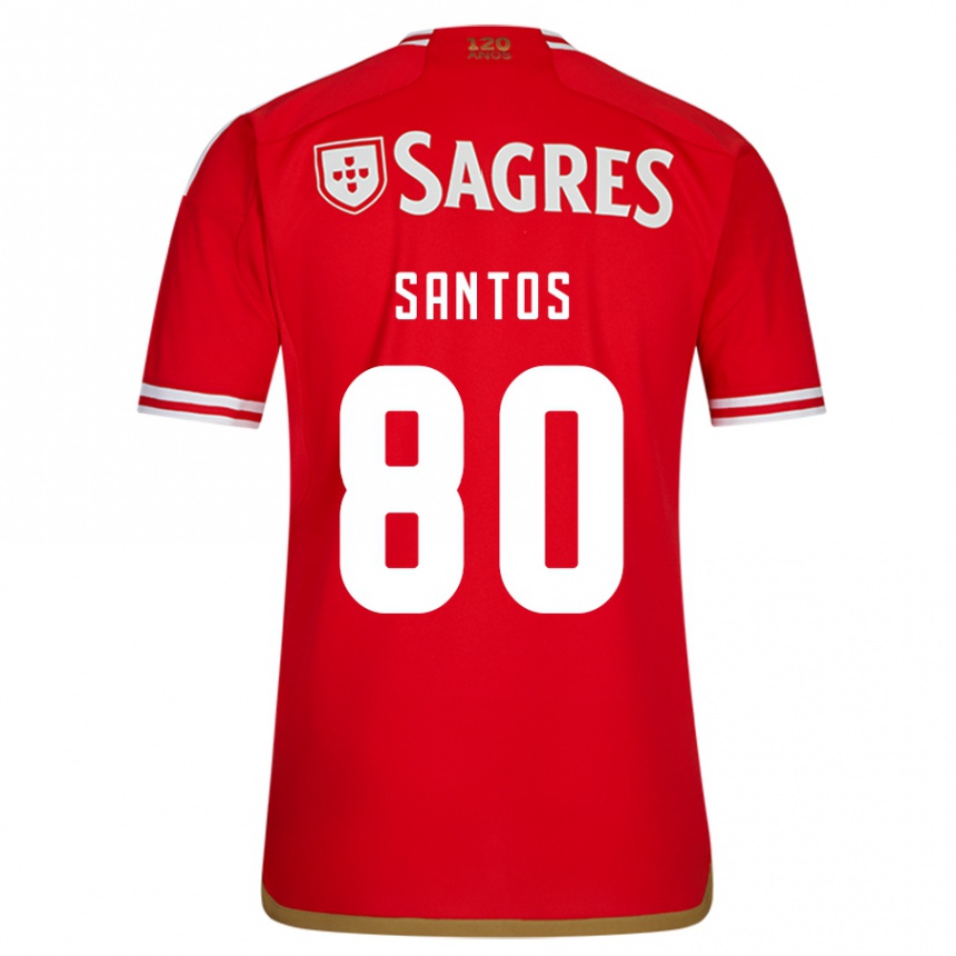 Niño Fútbol Camiseta Pedro Santos #80 Rojo 1ª Equipación 2023/24 México