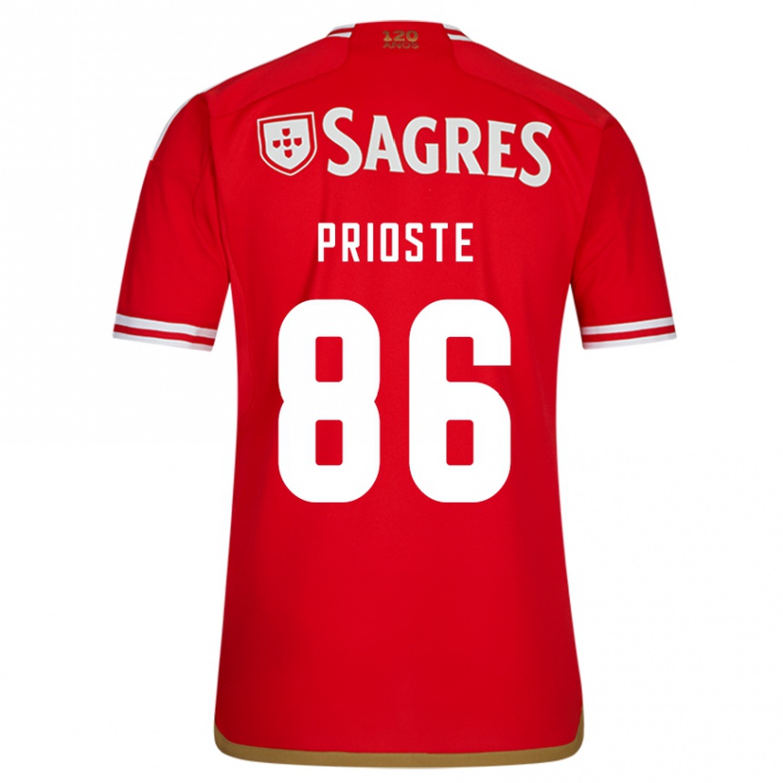 Niño Fútbol Camiseta Diogo Prioste #86 Rojo 1ª Equipación 2023/24 México