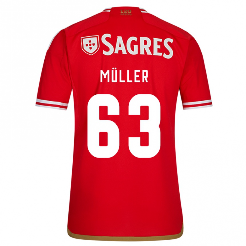 Niño Fútbol Camiseta José Müller #63 Rojo 1ª Equipación 2023/24 México