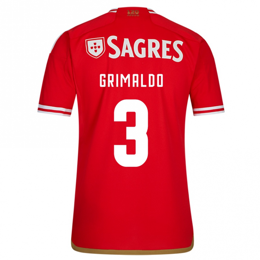 Niño Fútbol Camiseta Alejandro Grimaldo #3 Rojo 1ª Equipación 2023/24 México