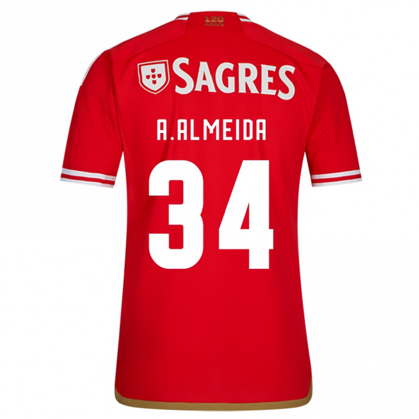 Niño Fútbol Camiseta Andre Almeida #34 Rojo 1ª Equipación 2023/24 México