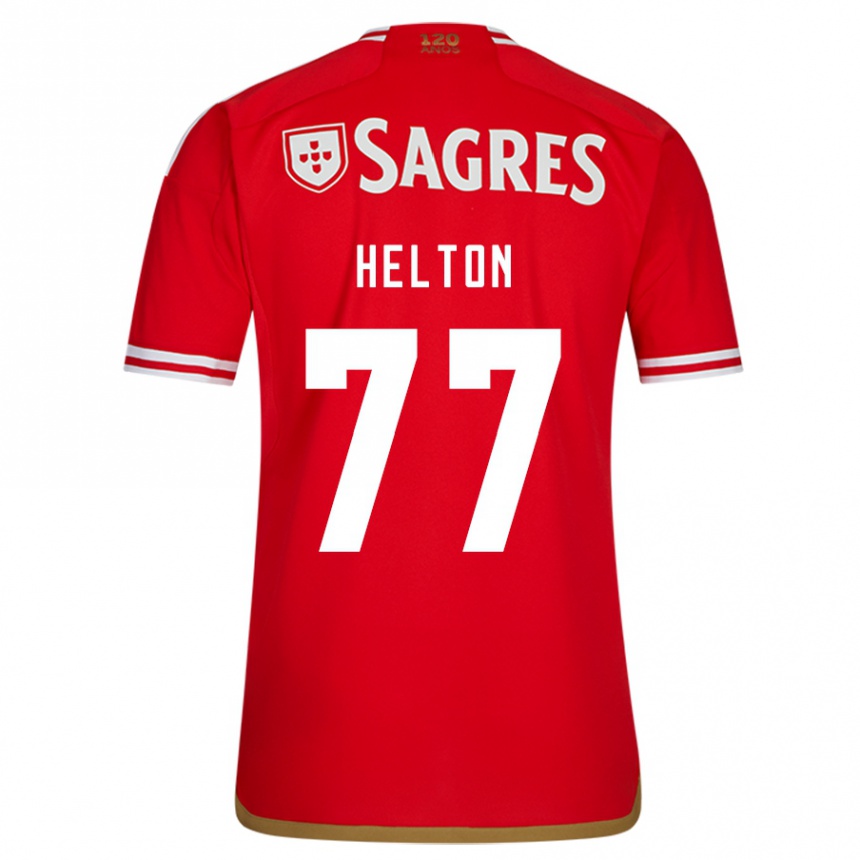 Niño Fútbol Camiseta Helton Leite #77 Rojo 1ª Equipación 2023/24 México