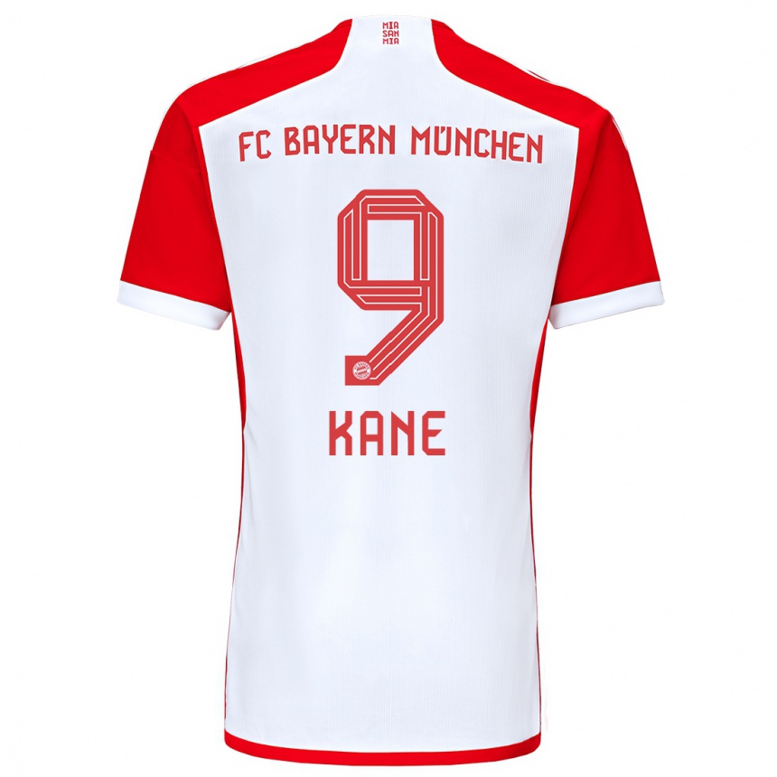 Niño Fútbol Camiseta Harry Kane #9 Rojo Blanco 1ª Equipación 2023/24 México